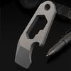 Key Holder Tool for Packages and Drink Bottles with a Single Metal Body and Carry Hole for Everyday Use on Key Hardware, a Pack, or a Belt