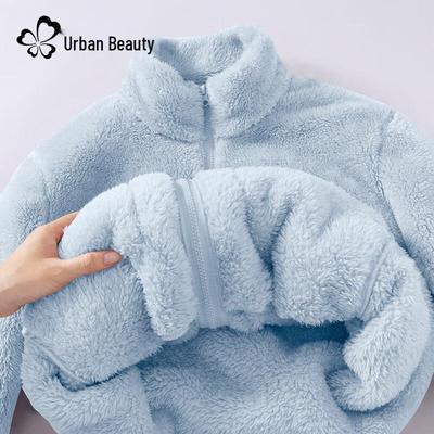 Women's Stand Collar Double-Sided Fleece Lined Jacket