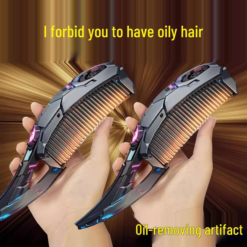 Oil Control Hair Comb: No-Wash, Anti-Dandruff, Press To Remove Oil.