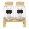 Drink Dispenser 3.8L Beverage Dispenser for Parties Glass with Stand 2PCS