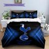 Tottenham Hotspur F.C Pattern Bedding Quilt Set  Home Decoration  Gift (1 * Duvet Cover + 2 * Pillowcase  Without Core)