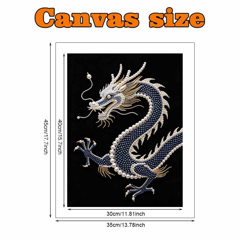 Majestic Chinese Dragon Pearl Painting 5D DIY Pearl Gemstone Art Diamond Painting Kit for Adults/Beginners Gift Ideas Modern Home Decor Wall Art