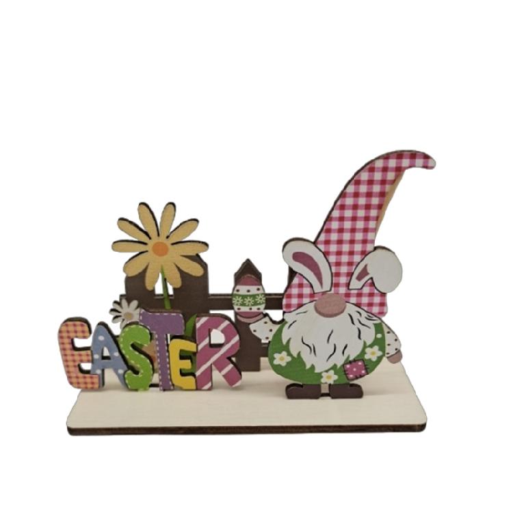 Artistic Wood Spring Rabbit Figure Rabbit Figurine For Enthusiasts Of All Ages And Space Spring Themed Sculpture