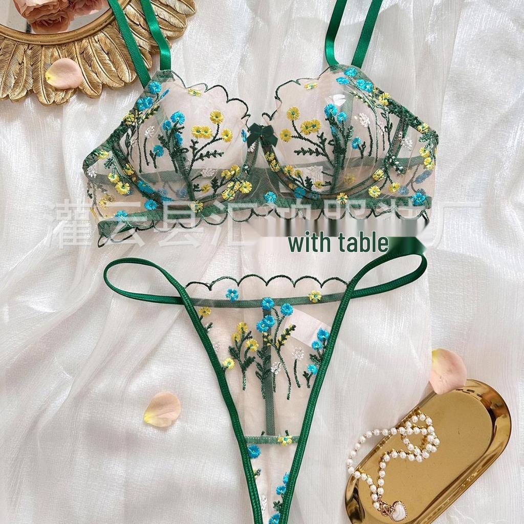 2024 Sexy & Comfy Embroidered Floral Mesh Lingerie - Sweet Style