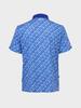 PIRETTI Matera P-Gram Print Polo Shirt M_Blue
