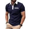 Men's Slim Fit Short-Sleeve Polo Shirt with Chest Pocket