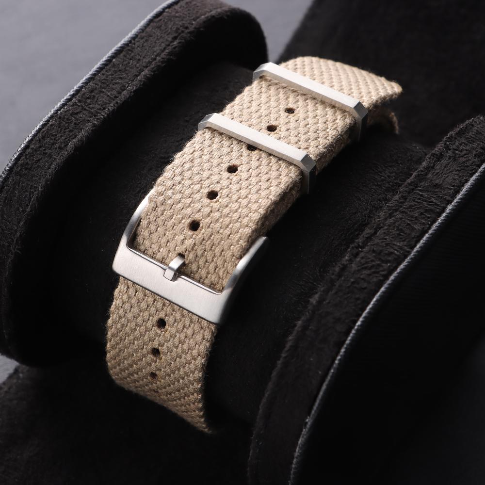 Ribbed Nylon Watch Band 20mm 22mm Comfortable Watch Straps Loop Military Washable Bracelet for Men Watchbands Watch Accessories