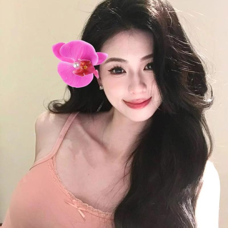 Haarklammer für Damen Harz Blume Klammer Kieferklemmen Rutschfest Haarklammer Sommer Haarspangen Hochzeit Haarform-Clip