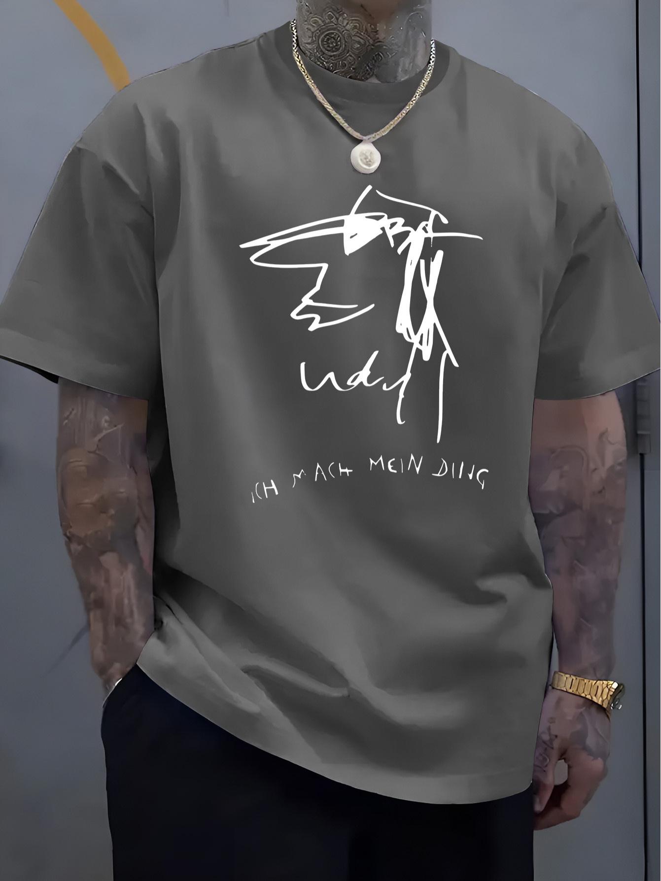 

Ich Mach Mein Ding Funny Print Short Sleeve Men S Industrial Metal Party, German Culture Enthusiasts, Hardcore Subculture Party Daily Soft 4XL