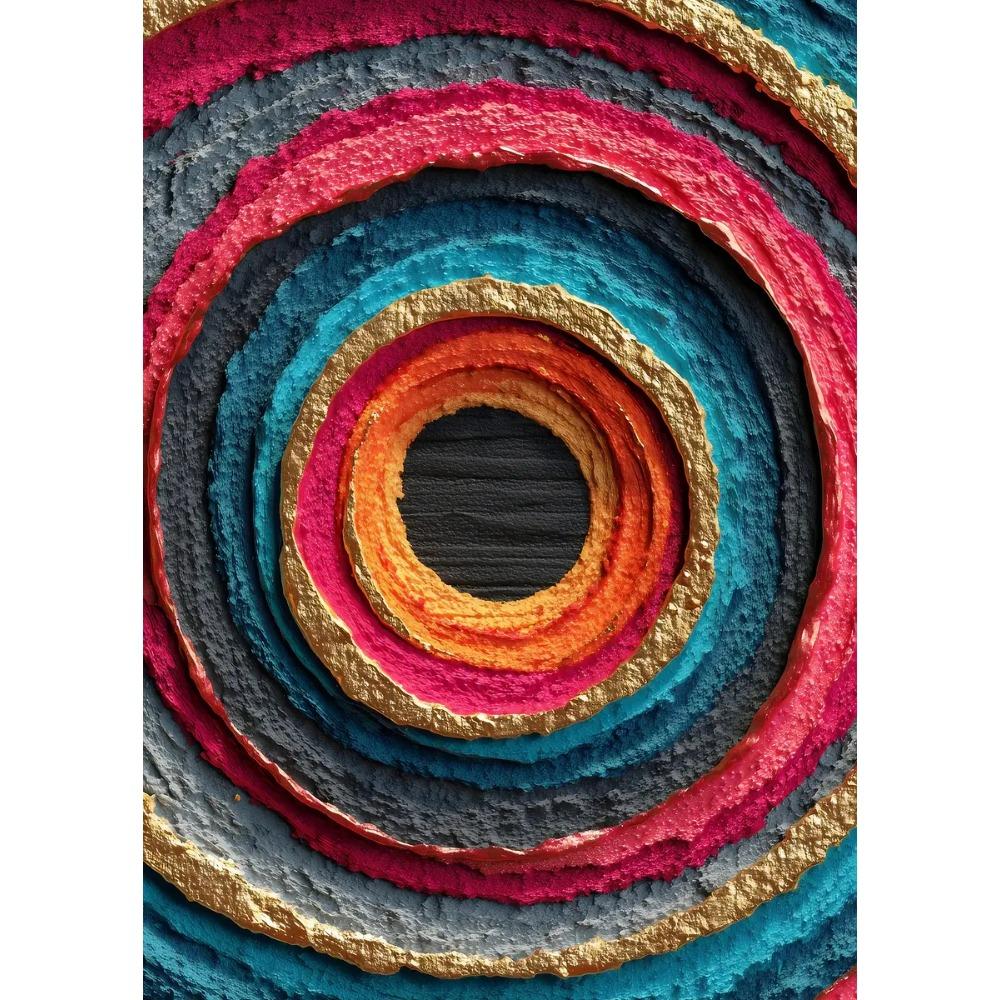 Colorful Abstract Chromatic Horizons Posters Wavy Floating Cubes Modern Prints Canvas Painting Wall Art Pictures Home Room Decor