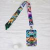 Anime Cartoon Credential Holder Keychains Neck Lanyard For Pass Card Anime Credit Card Holder Keychain Straps
