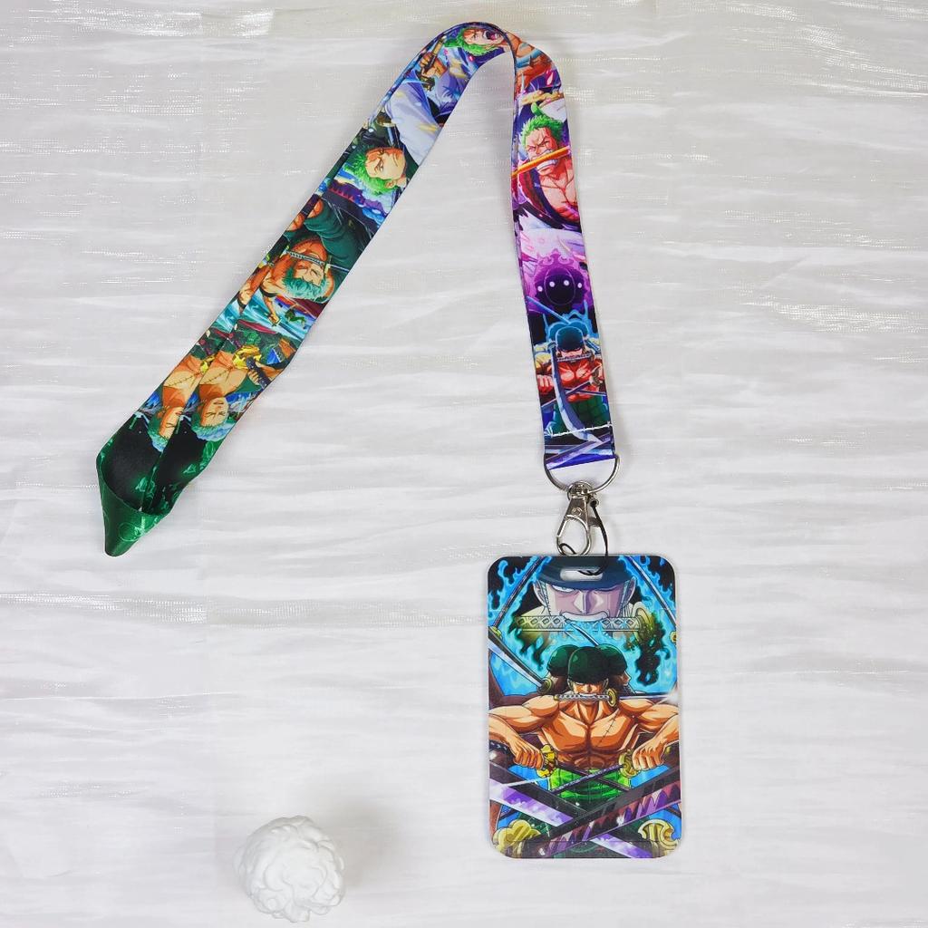 Anime Cartoon Credential Holder Keychains Neck Lanyard For Pass Card Anime Credit Card Holder Keychain Straps