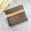 HERDES Long Brand Large Easy to Slim Cowhide 15mm Simple Matte Women's Wallet, Name, Capacity, Use, Lightweight, Slim, Leather, Flap, Design, Gift,