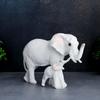 Elefantenstatue für Glücksbringer Zierstück Heimdekorationsartikel für Wohnzimmer und Geschenke (Weiß)