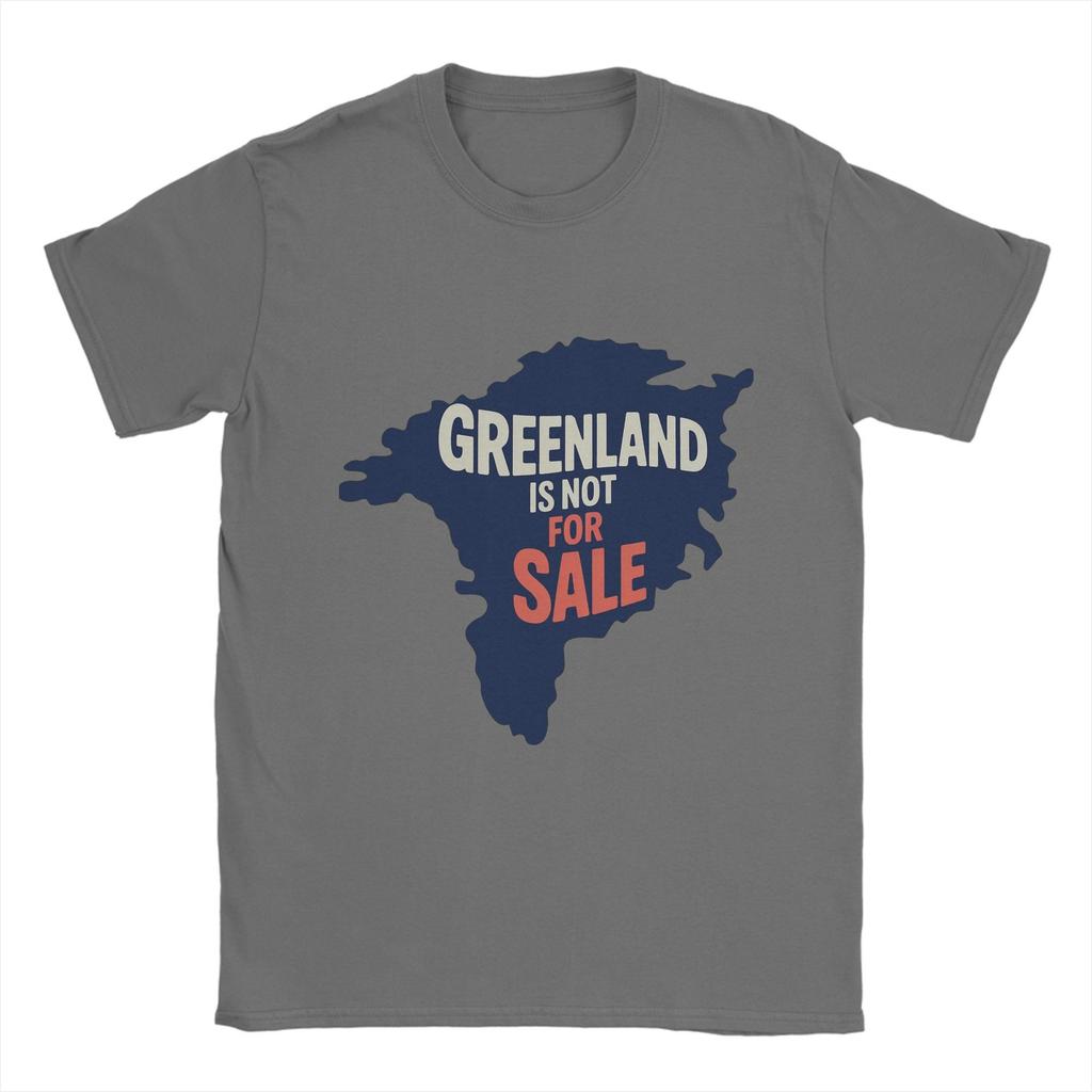 Greenland is Not For Sale  T Shirt Men's  100% Cotton Casual T-Shirts O Neck  Tees Short Sleeve Clothes Summer