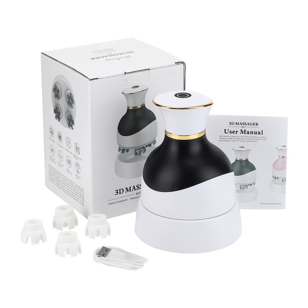 Electric Cordless Hair Scalp Massager with Kneading 3 Massage Modes Handheld Portable Head Scratcher Massager Stress Relax