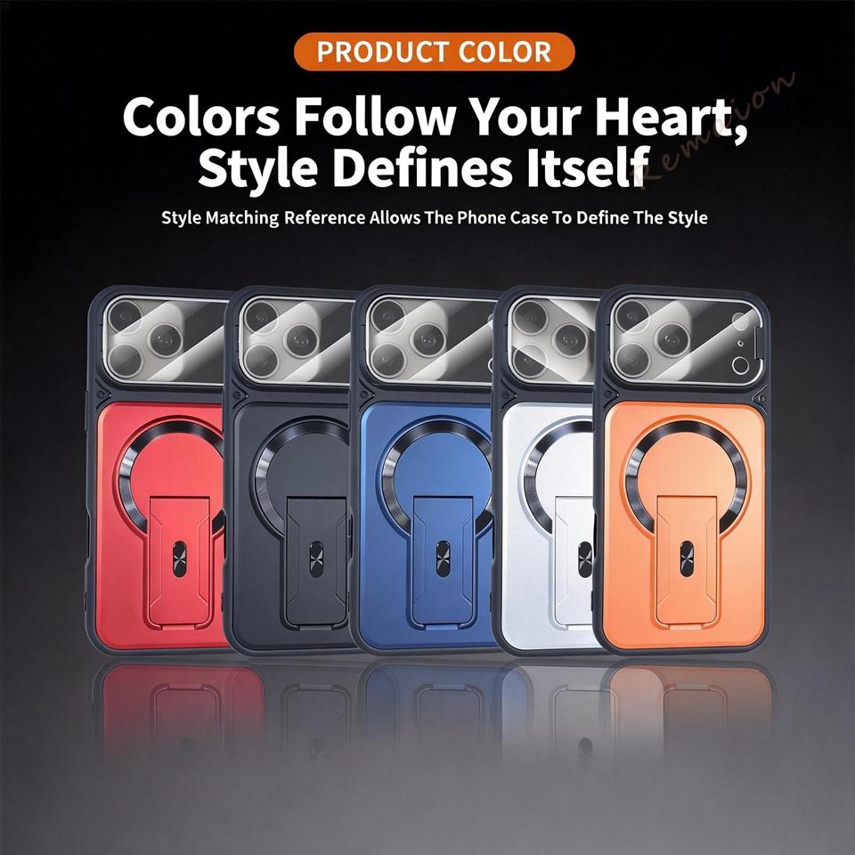 Official Magnetic Stand Phone Case For For Iphone 17 Air 13 11 12 14 1 16 Pro Max 17Pro  Wireless Charge Protector Cover