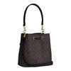 Coach Rowan 21 Bucket Bag Signature Canvas Women Drawstring Handbag With Detachable Pouch Shoulder Crossbody Fashion Gift CBH07-IMXAQ