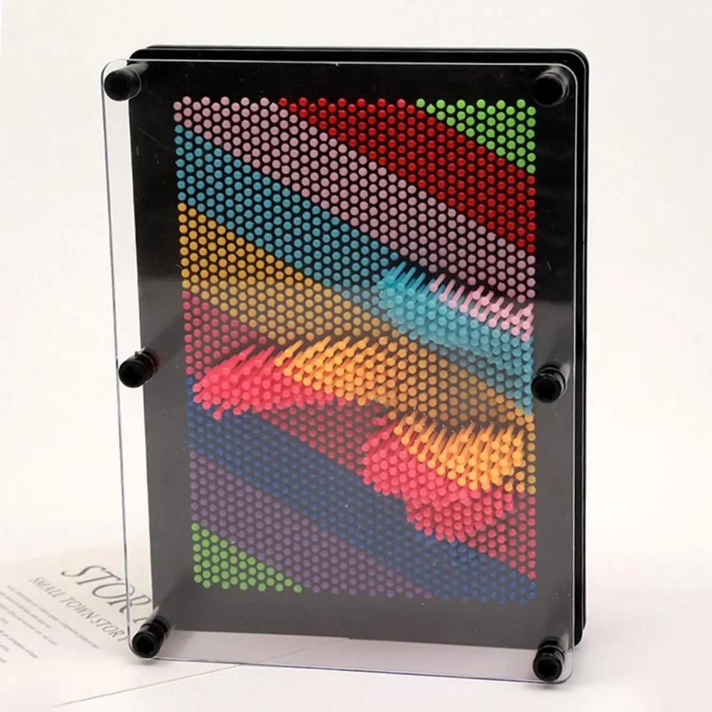 1pc-Plastic Square Rainbow Handprint Versatile Needle Drawing 3D Clone Hand Model Puzzle Toy