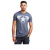 Captain America Mens Logo Heather T-Shirt
