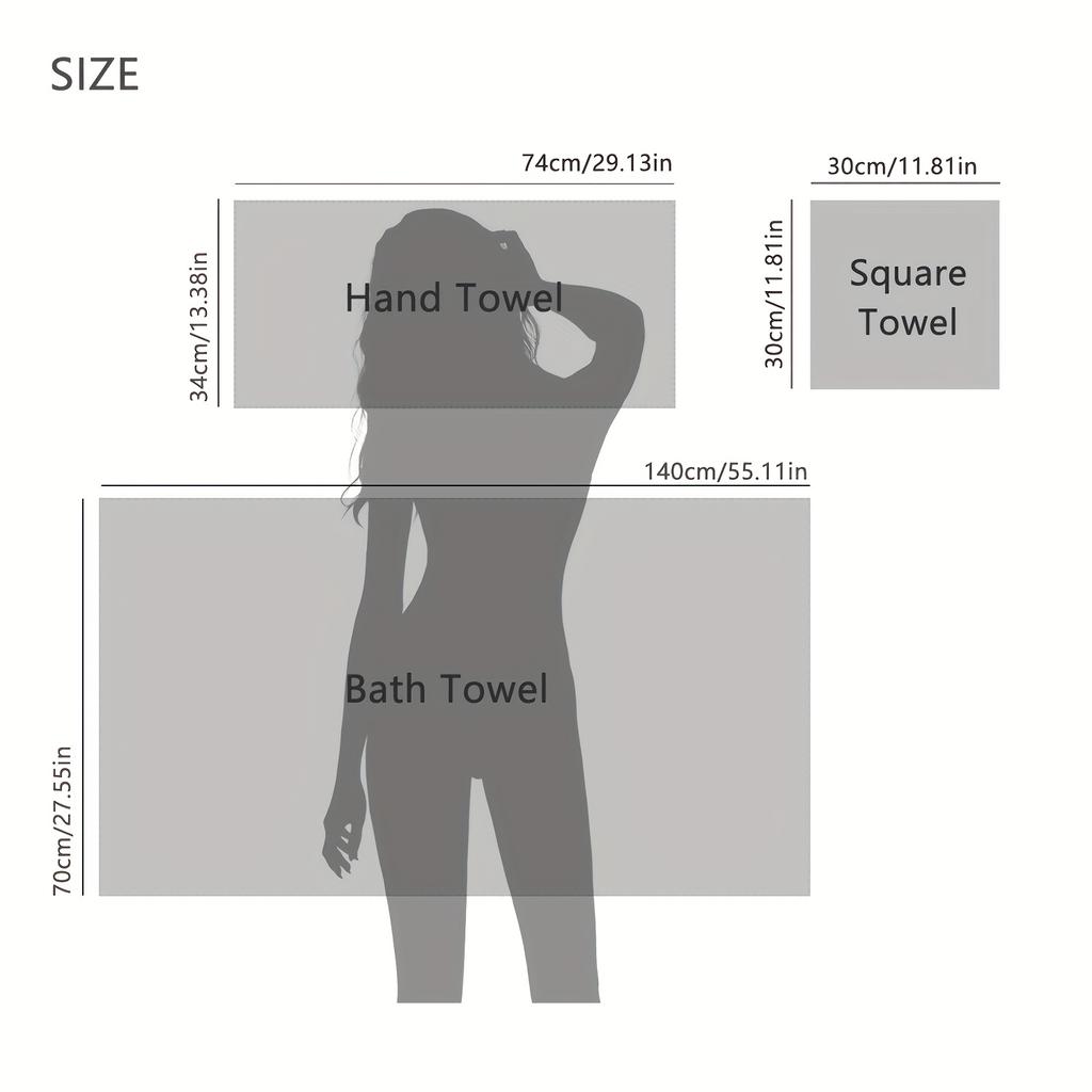 8pcs Towel Set, 2 Bath & 2 Hand Towels, 4 Face Towels. For Spa, Gym, Hotel, Camping & Outdoor Use. Fast Drying.