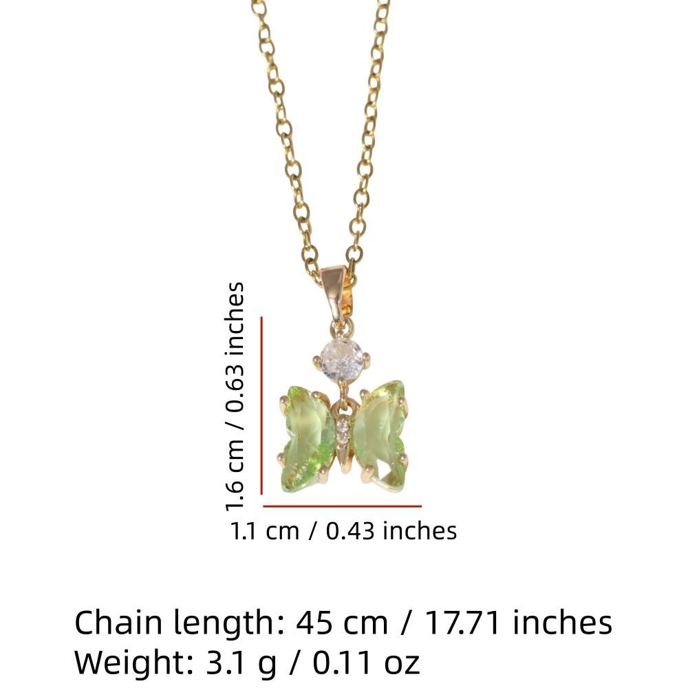 Butterfly Shape Pendant Necklace for Women Golden Stainless Steel Clavicle Chain Wedding Party Daily Wear Jewelry Accessories