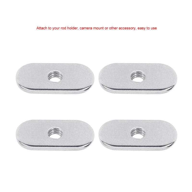 4Pcs M5/M6 Stainless Steel Kayak Canoe Sliding Nut Side Mount Slide Track Rail Silders Fishing Rod Pole Holder Mounting Nuts