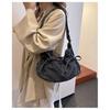IELGY Retro All-Match One-Shoulder Messenger Washed Denim Bag Casual Bucket Bag Fresh
