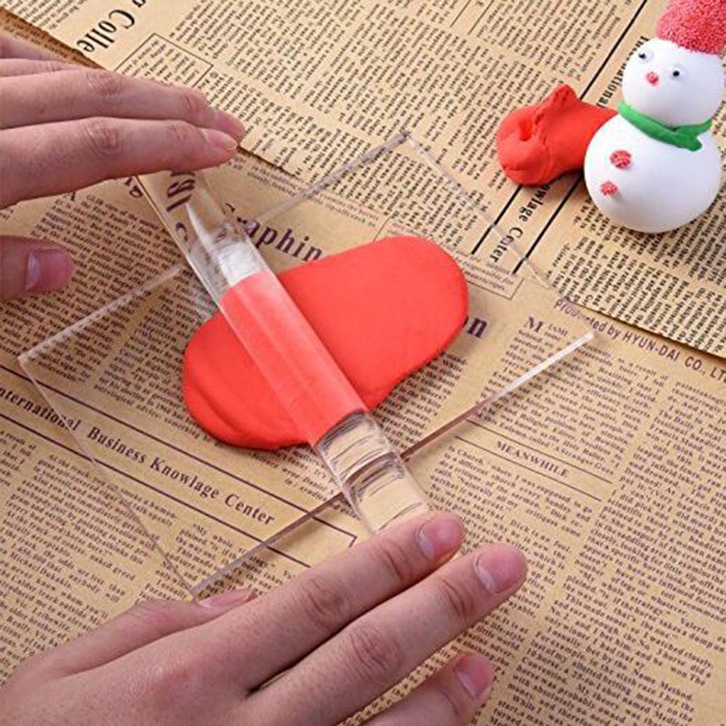 Acrylic Clay Roller Board Kit for DIY Ceramic Roller Texture Crafts and Pottery Sculpting Projects