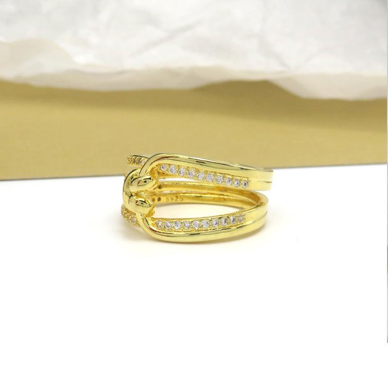 Lindon Classic Copper Alloy Zircon Ring Ladies Jewelry Wedding Promise Party Gift