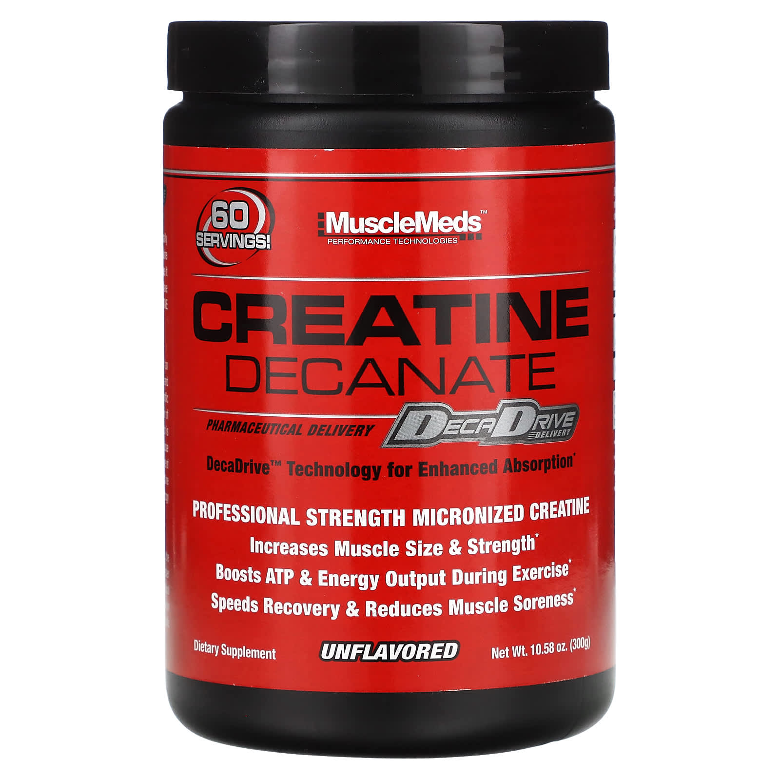 

MuscleMeds, Creatine Decanate, Unflavored, 10.58 oz (300 g)