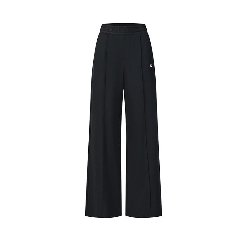 Fila Tennis Fashion Simple Classic Retro Tennis Style Casual Versatile Comfortable Loose Straight Leg Knitted Sports Pants Women Bottoms A11W623605FNV