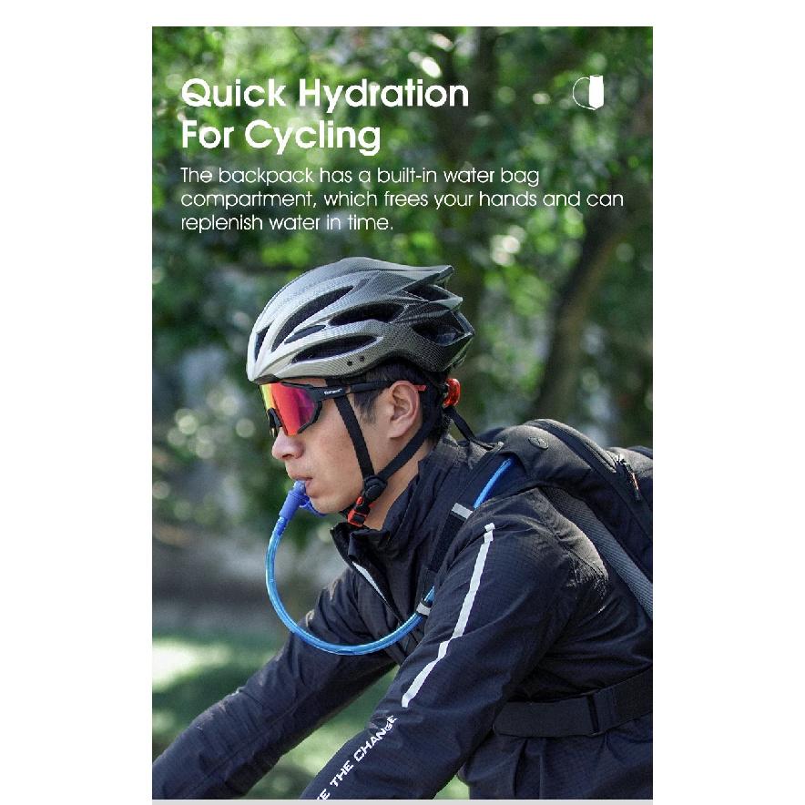 WEST BIKING 10L Ultralight Cycling Backpack Ergonomic Strap MTB Road Bicycle Bag With Water Bag Outdoor Hiking Climbing Bag