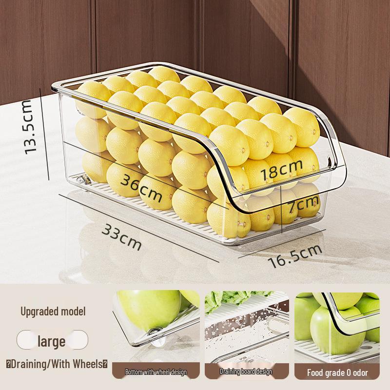 Transparent Egg Rack & Fresh-Keeping Refrigerator Drawer Box