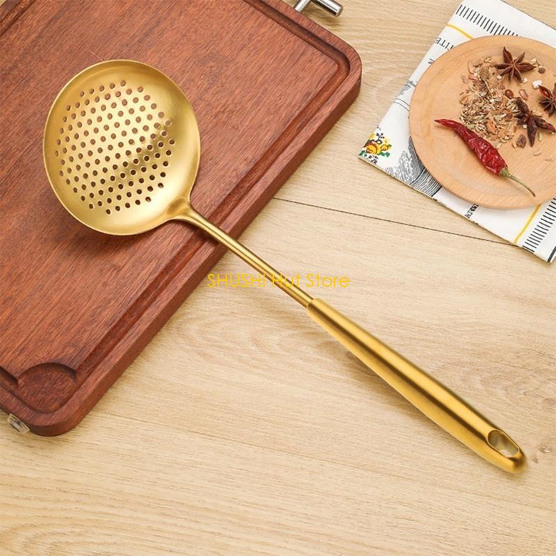 Skimmers Spoon Stainless Steel Slotted Colander Strainer Ladle Cooking Kitchen D57B China Mainland