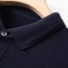 Dibinze Men's Plus Size Merino Wool Long Sleeve Polo Shirt