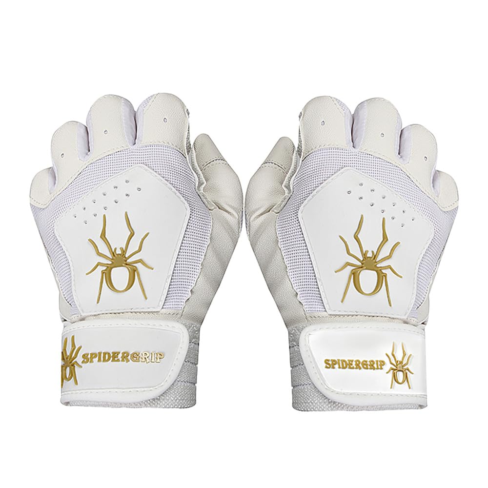 Spidergrip Power Digital Baseball Batting Glove (White, XXS)