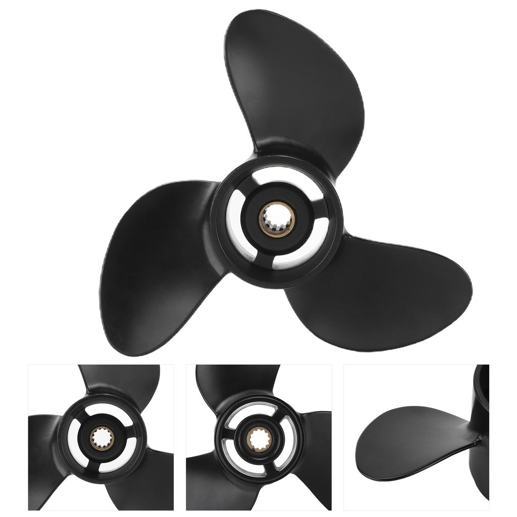 Elice pentru barcă cu 3 pale din aliaj de aluminiu 48?812950A02 Înlocuitor pentru motorul de bord Tohatsu 4CP 5CP
