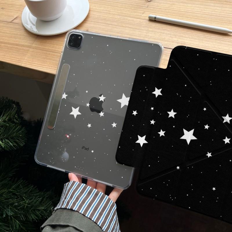 Magnetic Detachable IPad Case With Star Black Background Y-Shaped Stand Pen Slot Air Mini Pro 11