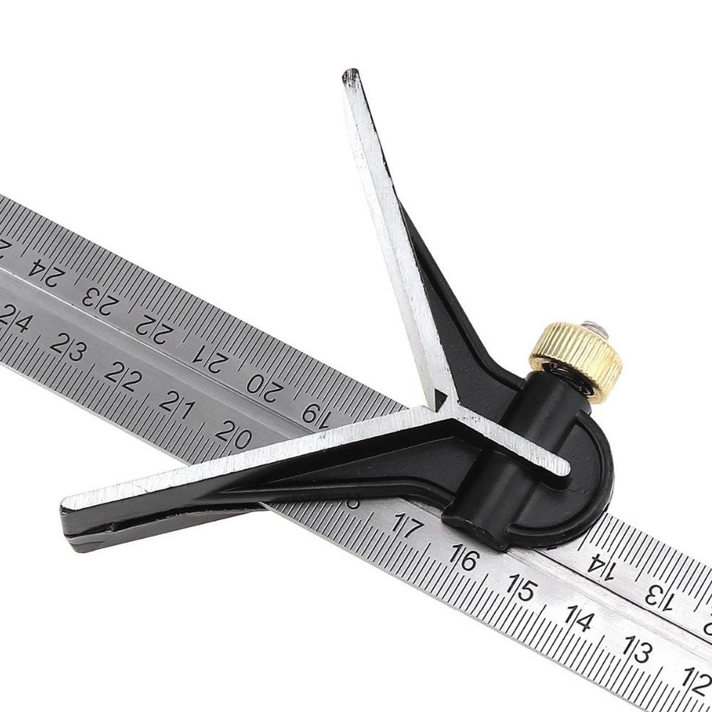 300MM Combination Square Angle Ruler Stainless Steel Multi Function Measuring Tool