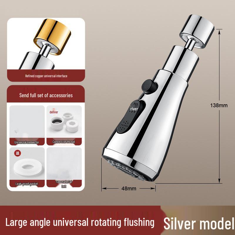 Uniwersalny kuchenny kran zapobiegający rozpryskiwaniu