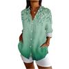 Womens Button Down Shirt  Long Sleeve Shirts For Women Print Graphic  Blouse Top
