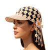 Breathable Summer Headwear Hand Crocheted Sunflower Baseball Cap, Bohemian Tassel Bell Hat, Handmade Knit Cutout Floral Spring Fashion Cap Beanie