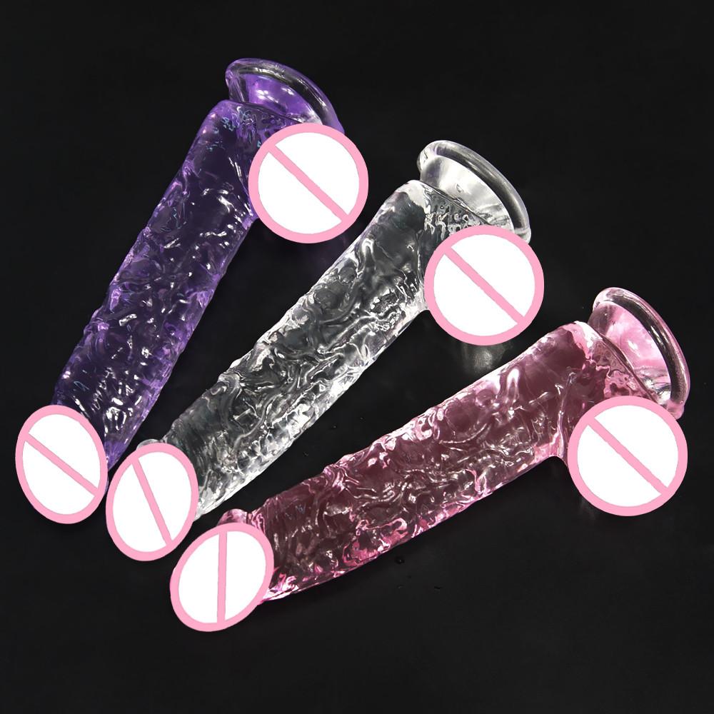 Soft Jelly Dildo Realistic Big Penis Dick Suction Cup Masturbator Anal Butt Toys G-spot Sex Toys for Woman sex