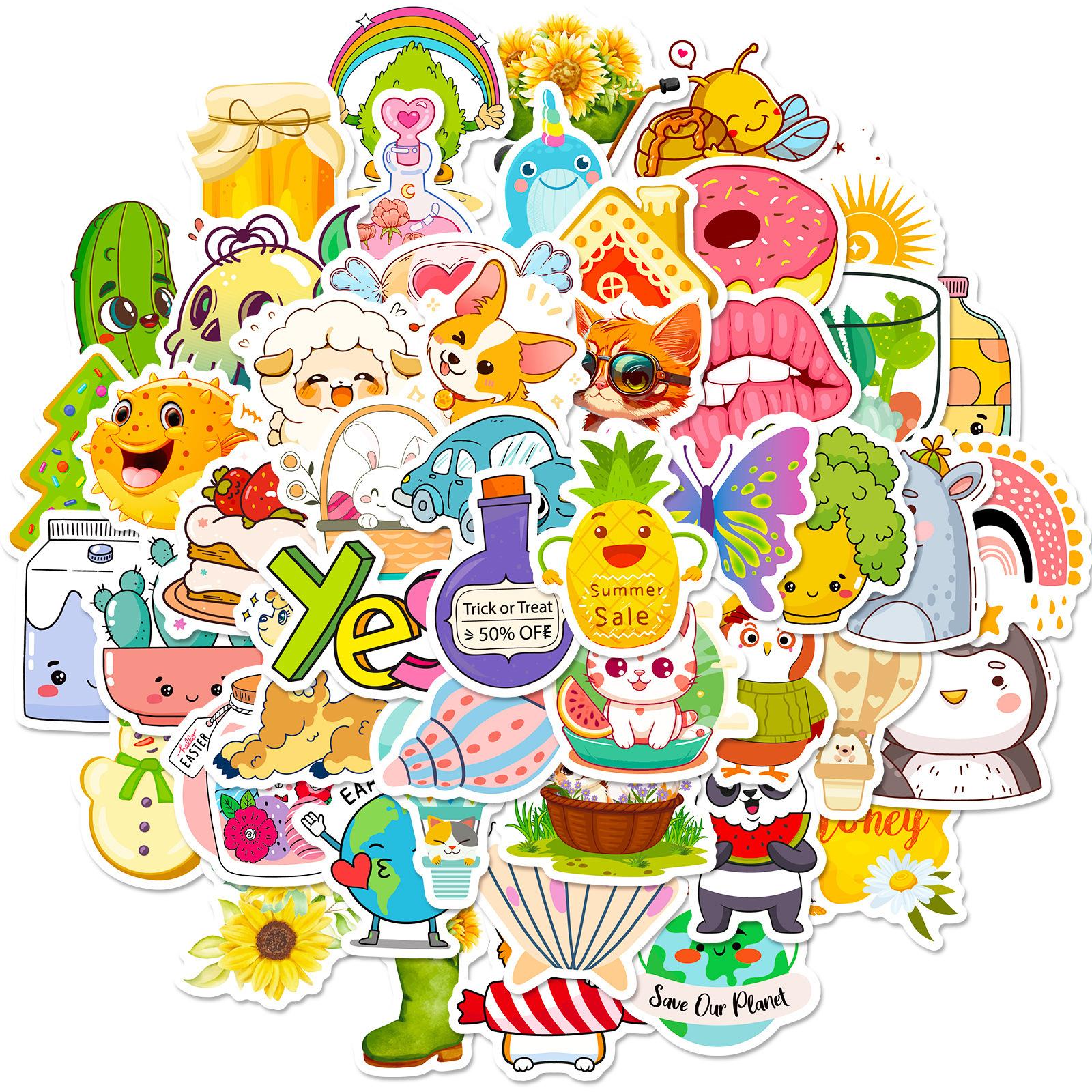 

50 Stickers Personalized Creative Network Map Mix And Match Car Mobile Phone Water Cup Decorative Sticker Waterproof Hand Account Sticker