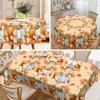 Waterproof And Anti-Dirty Wash Polyester Tablecloth Autumn Pumpkin, Thanksgiving Tablecloth Printed Coffee Table Tablecloth