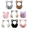 Adjustable Cartoon Kitten Earmuffs for Women 2000s Trend Millennial Devil Ear Warmer Photo Props