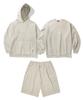 PSSHOPPER [[2 Pack] Original Pigment Long Sleeve Shorts Set [Cream]