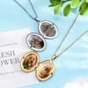 Customize Oval Locket Photo Frame Pendants For Women Men Glossy Stainless Steel Necklaces For Mothers' Day Fathers‘ Day