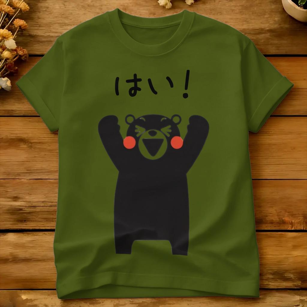 Kumamon T-Shirt Unisex Streetwear T-Shirts Sommer Rundhals Hip Hop T-Shirt Günstige Übergrößen Kleidung